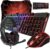 Tastatur Maus Set Gaming RX250 4 in 1 PC Pack Combo – RGB Hintergrundbeleuchtung Tastatur [QWERTZ DE Layout] und Maus [bis zu 3200 DPI], Gaming Headset & Mauspad großen – für PC, Xbox, PS4
