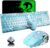 Gaming Tastatur & Maus – Wired USB Keyboard Mechanical Blue Switch Retro Steampunk Vintage Typewriter Style White LED Backlit 104 Keys Anti-Ghosting + 2400DPI 6 Keys Gaming Mouse