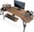 EUREKA ERGONOMIC Gaming Tisch Groß Gaming Schreibtisch in Flügelform PC Computertisch 82x76cm mit LED,Tastaturablage, 2 Monitorregal, Kopfhörerhaken für Home Office Studio Live-Streaming