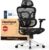 Gaming Chairs – FLEXISPOT ErgoX Max Ergonomic Chair, Up to 300 kg Load Capacity, with 4D Headrest and 5D Armrests, One-Piece Back and Lumbar Support, Office Chair for Work and Gaming, Black