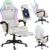 Gaming Chairs – huzaro Force RGB Mesh, Gaming Chair, Office Chair, Computer Chair, Ideal for People up to 185 cm, Headrest Lumbar Cushion, Gamer Chair with Footrest, Gaming Chair 140 kg Load Capacity, White