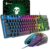 Gaming Tastatur & Maus – UrChoiceLtd MeiYing T6 Rainbow Backlit Ergonomic Usb Gaming Keyboard + 2400DPI 6 Buttons Optical Rainbow LED Usb Gaming Mouse + FREE Gaming Mouse Pads 220*180*5mm Standard Size (Luminous Key, Black)