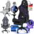Gaming Chairs – Ergonomic Gaming Chair [Test Winner] Scratch-Free Wheels Breathable 4D Armrests with Footrest Ergonomic Gaming Chair Fabric 150 kg Load Capacity Gaming Chair Gaming Chair