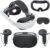 Mytrix Quest 3 Anfänger Komplettset, 6-in-1 Zubehör-Kit für Quest 3, inklusive Elite-Kopfband, 2*Controller-Griffabdeckung, Schalen-Silikonabdeckung, Silikon-Gesichtspolster, Objektivabdeckung